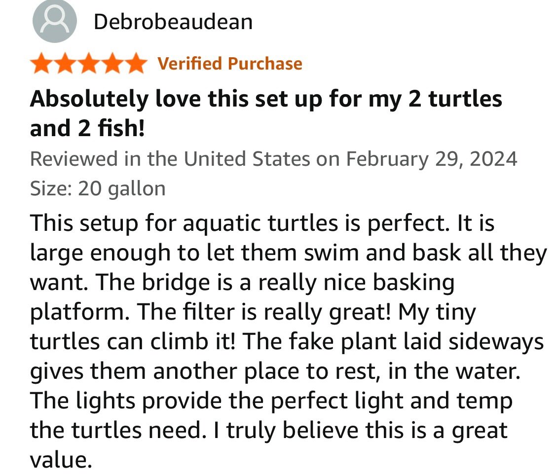 Best turtle and fish combo aquarium tank kit