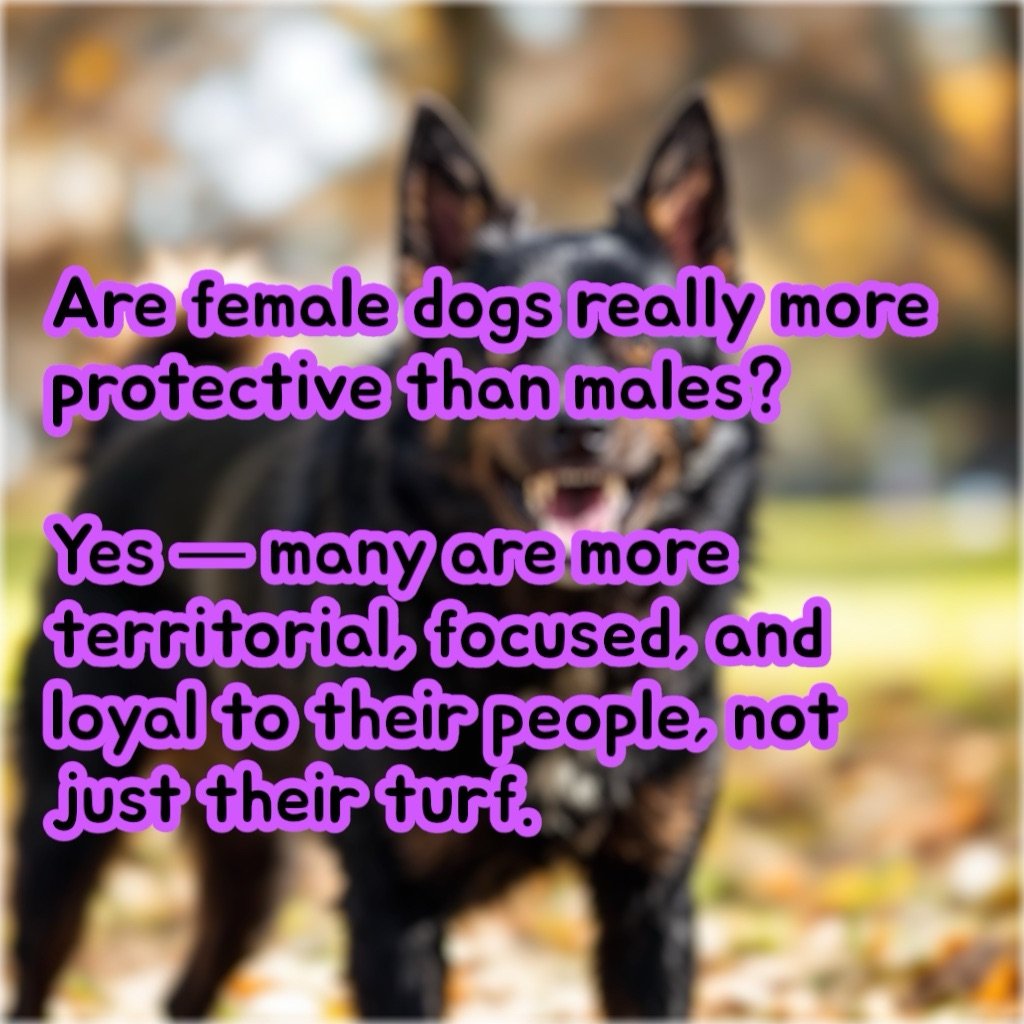 Did you know female dogs are more protective than males?
